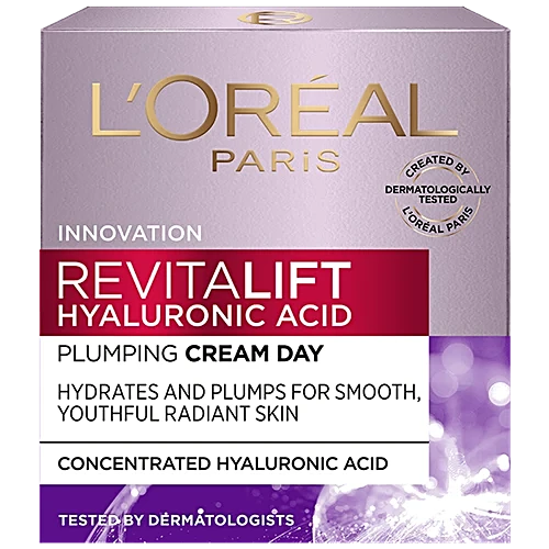 L'Oreal Paris Revitalift Hyaluronic Acid - Plumping Day Cream, For Hydrated, Smooth & Radiant Skin, 15 Ml Jar