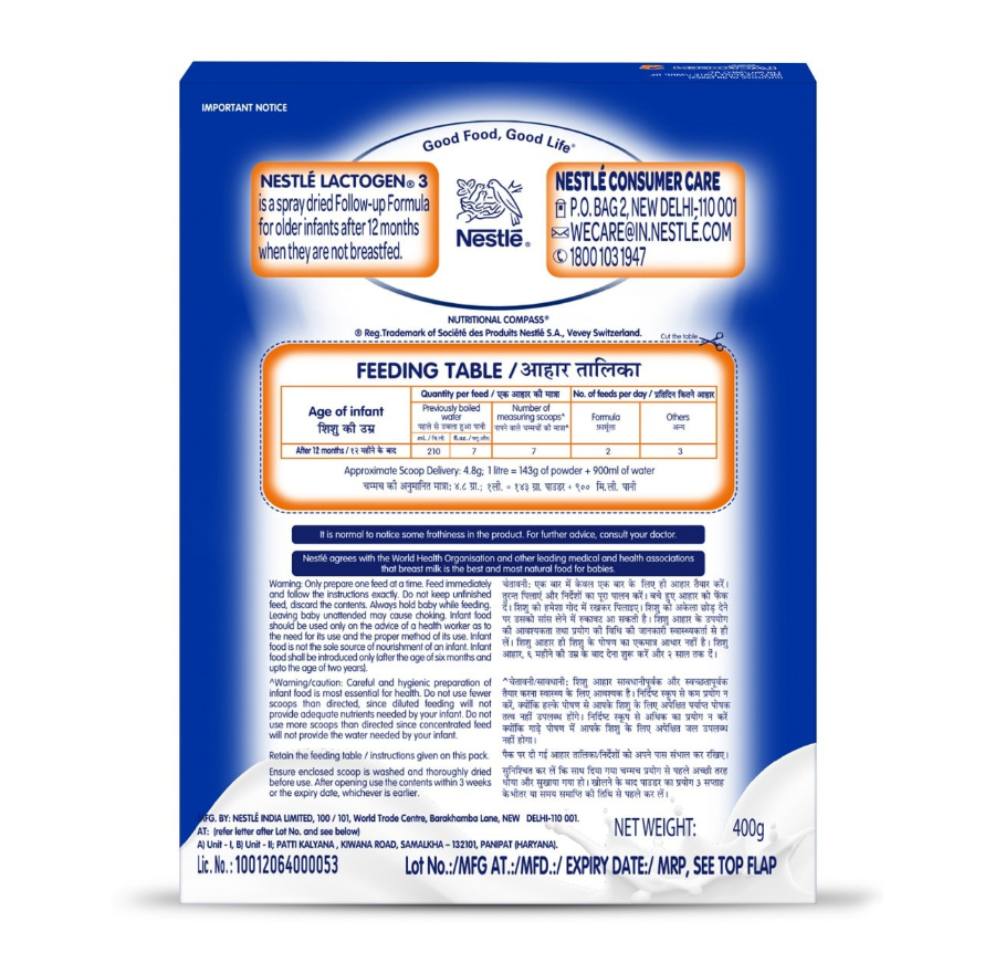 Lactogen 3 400gm