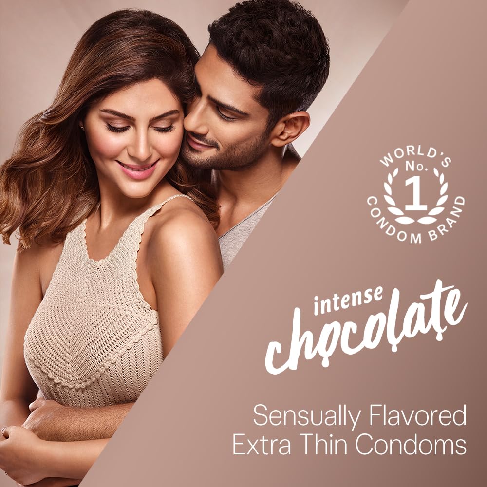 Durex Extra Thin Intense Chocolate Flavoured Condoms For Men - 10s