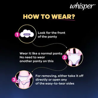 Whisper Super Absorbent Period Panty Large-Xl, 6 Count