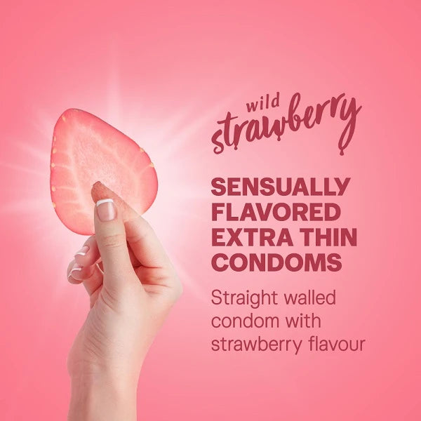 Durex Extra Thin Condoms - Wild Strawberry 10'S