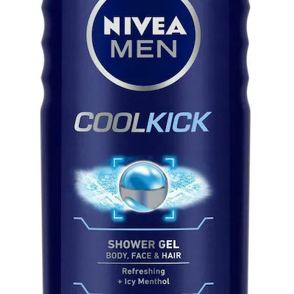 Nivea Men Cool Kick Body, Face & Hair Shower Gel 250 Ml