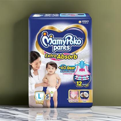 Mamypoko Pants Extra Absorb, Size L, 5 Pants