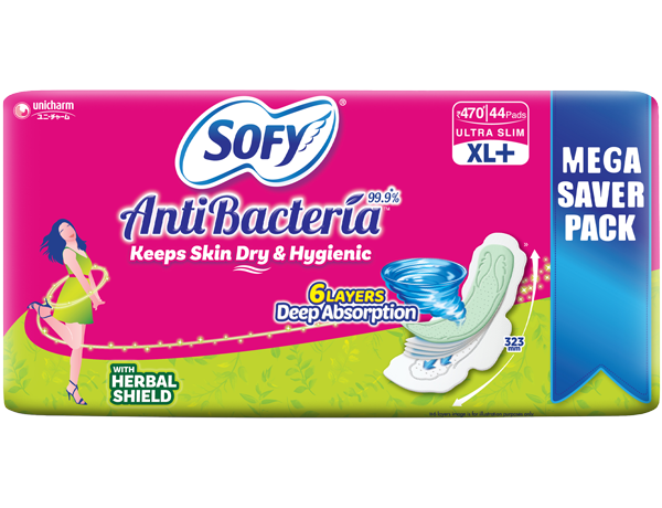 Sofy Antibacterial Xl+ 44 Pads