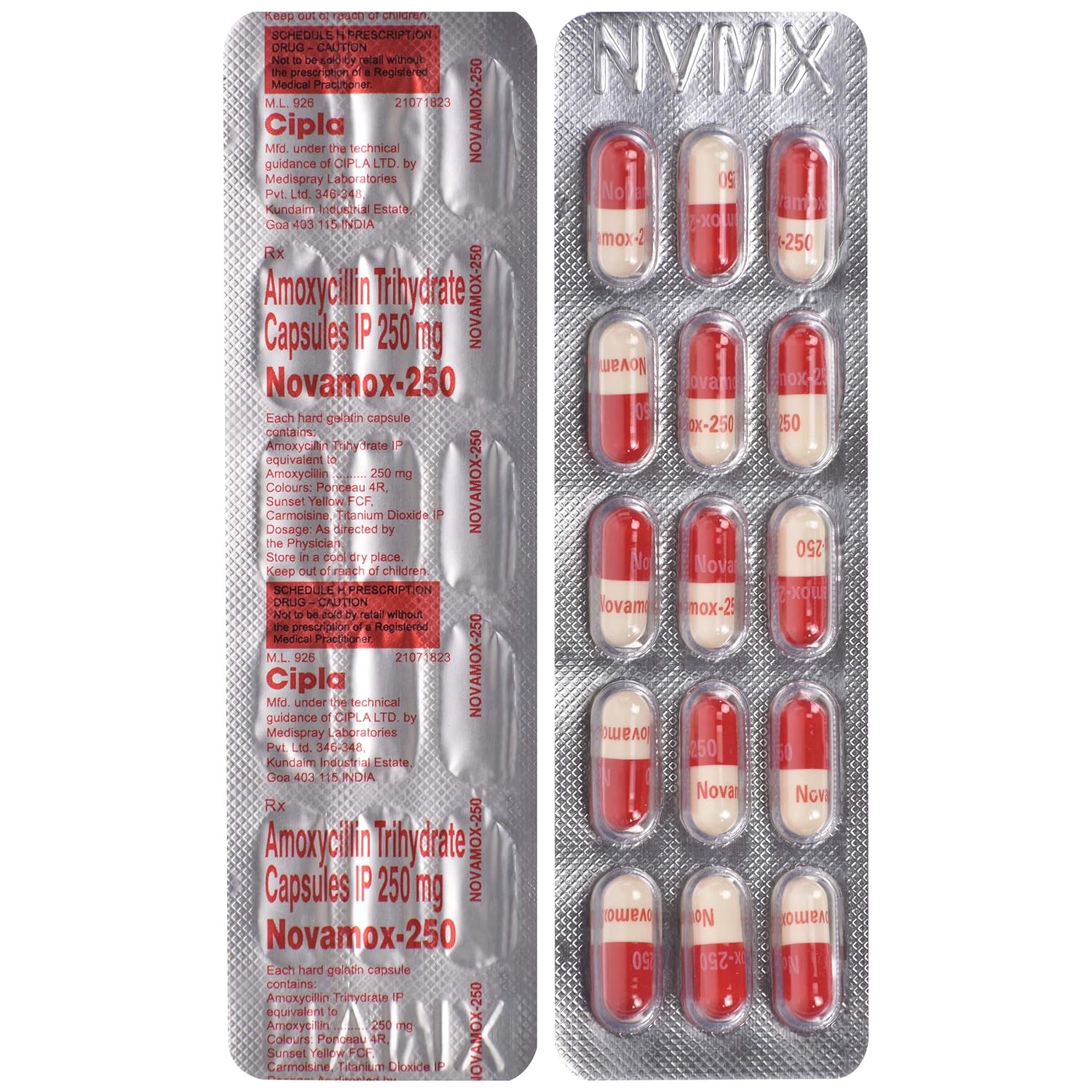 Novamox 250 Mg Cap
