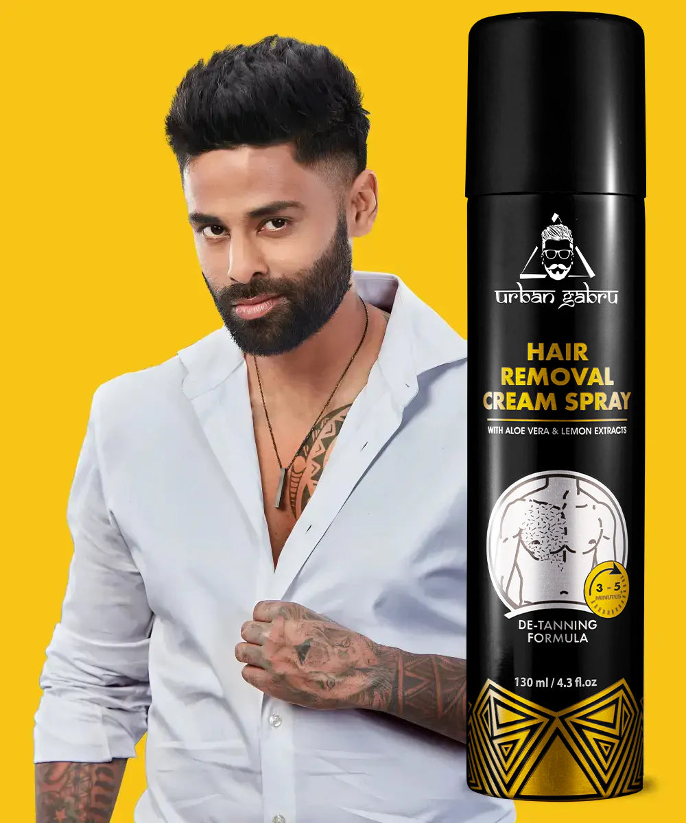 Urbangabru Hair Removal Cream Spray With Aloe Vera & Lemon Extracts 130ml