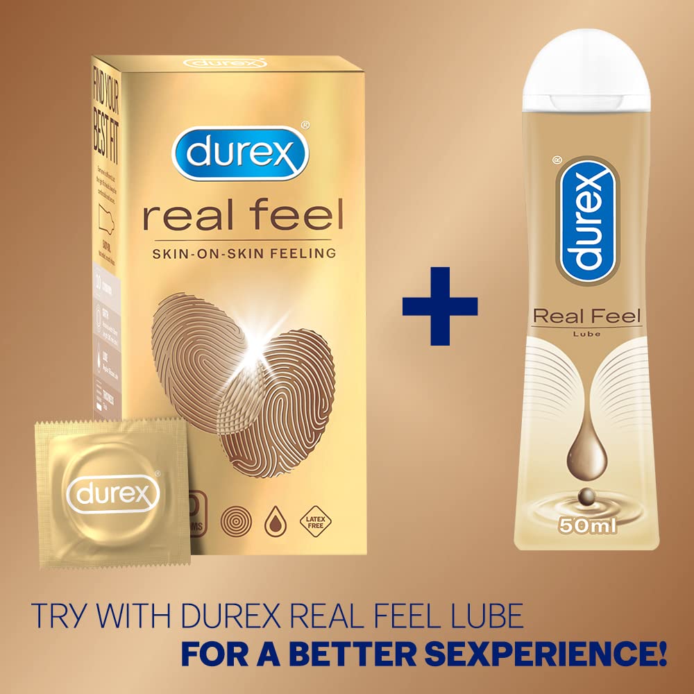 Durex Real Feel Condoms For Men - 3 Count | Latex Free
