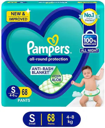 Pampers All Round Protection, Size S, 68 Pants