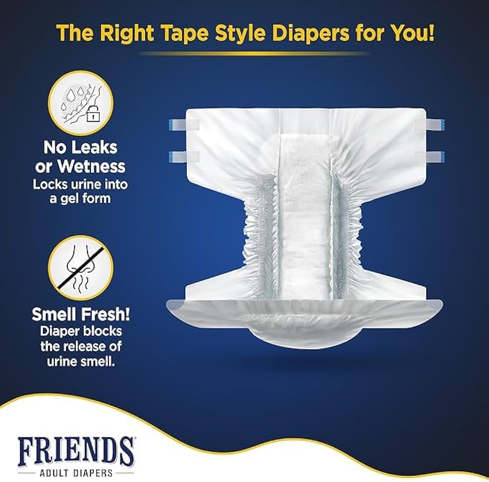 Economy Friends Adult Diapers, L