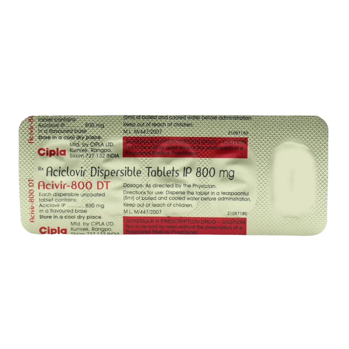 Acivir 800mg Tab