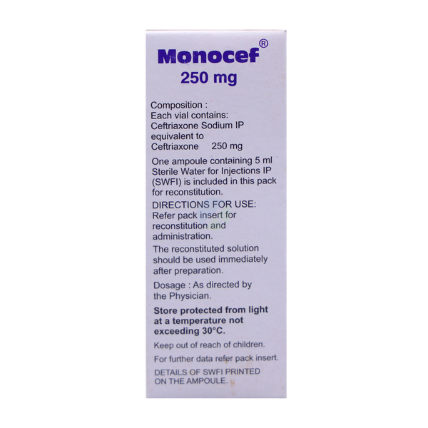 Monocef 250mg Inj(Dpco)