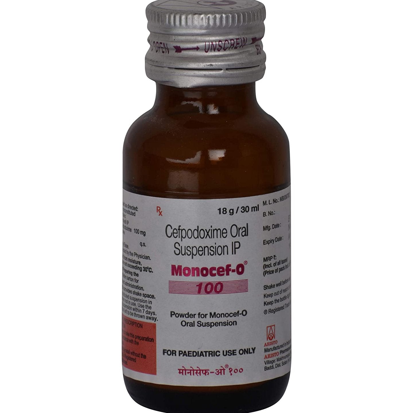 Monocef O 100 Syp