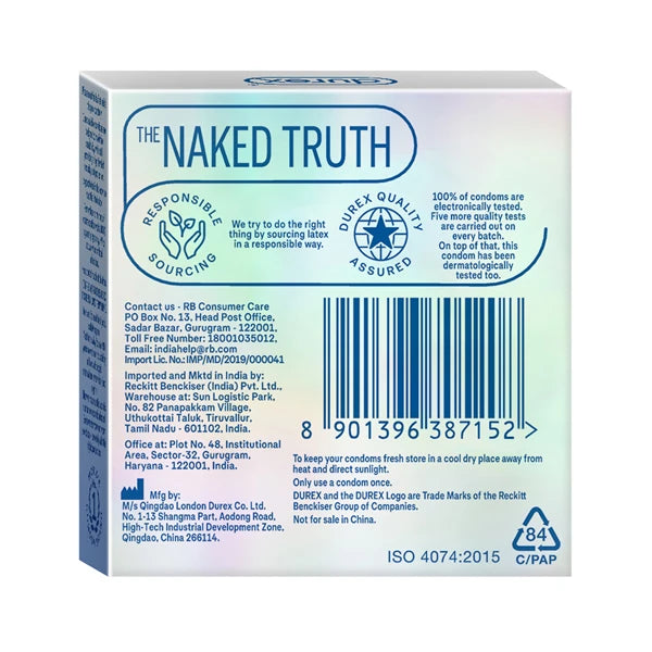 Durex Invisible Super Ultra Thin Condoms For Men 3'S