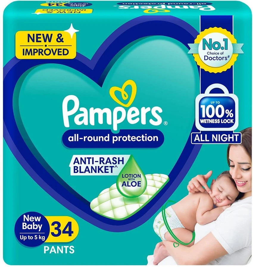 Pampers All Round Protection New Baby  34 Pants