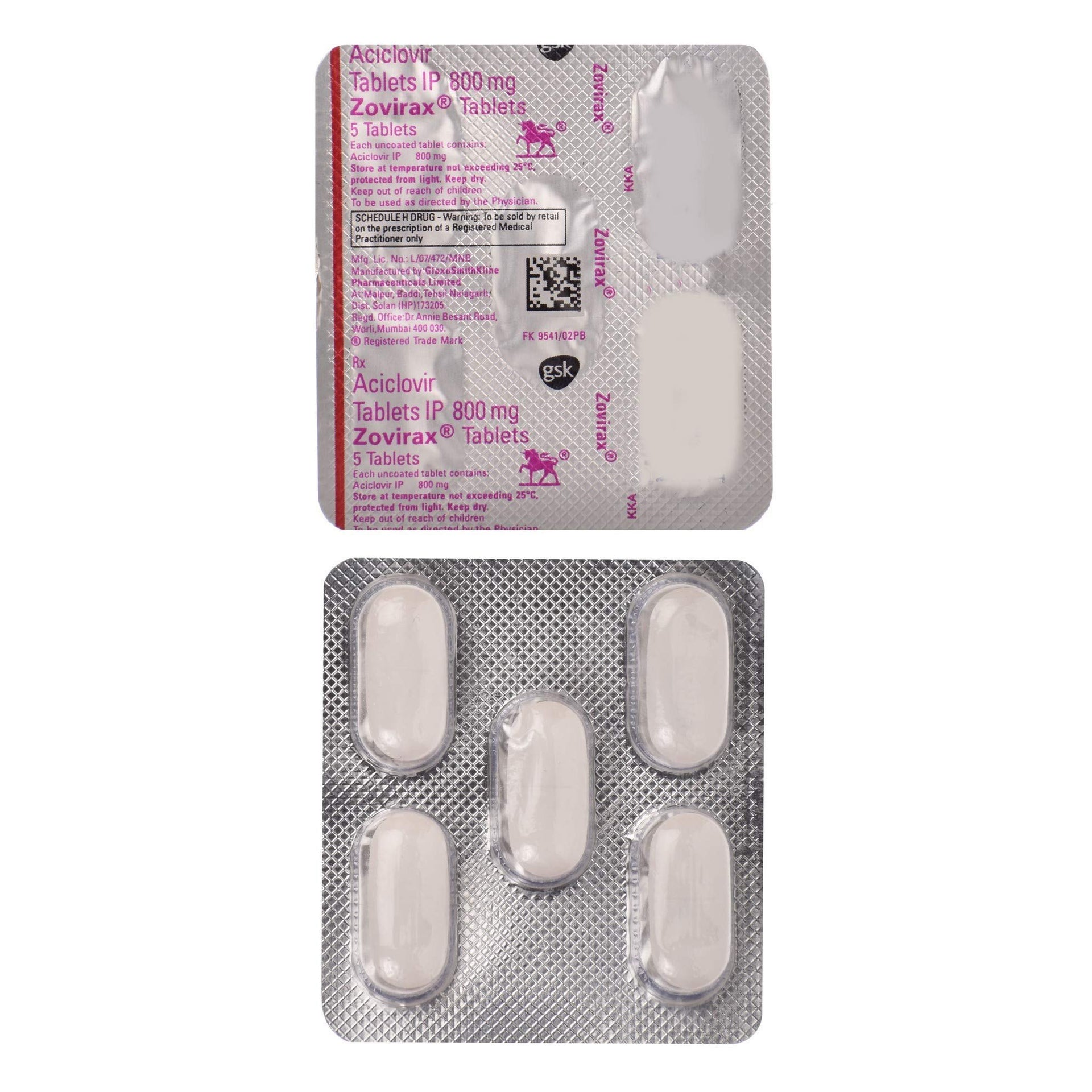 Zovirax 800mg Tab