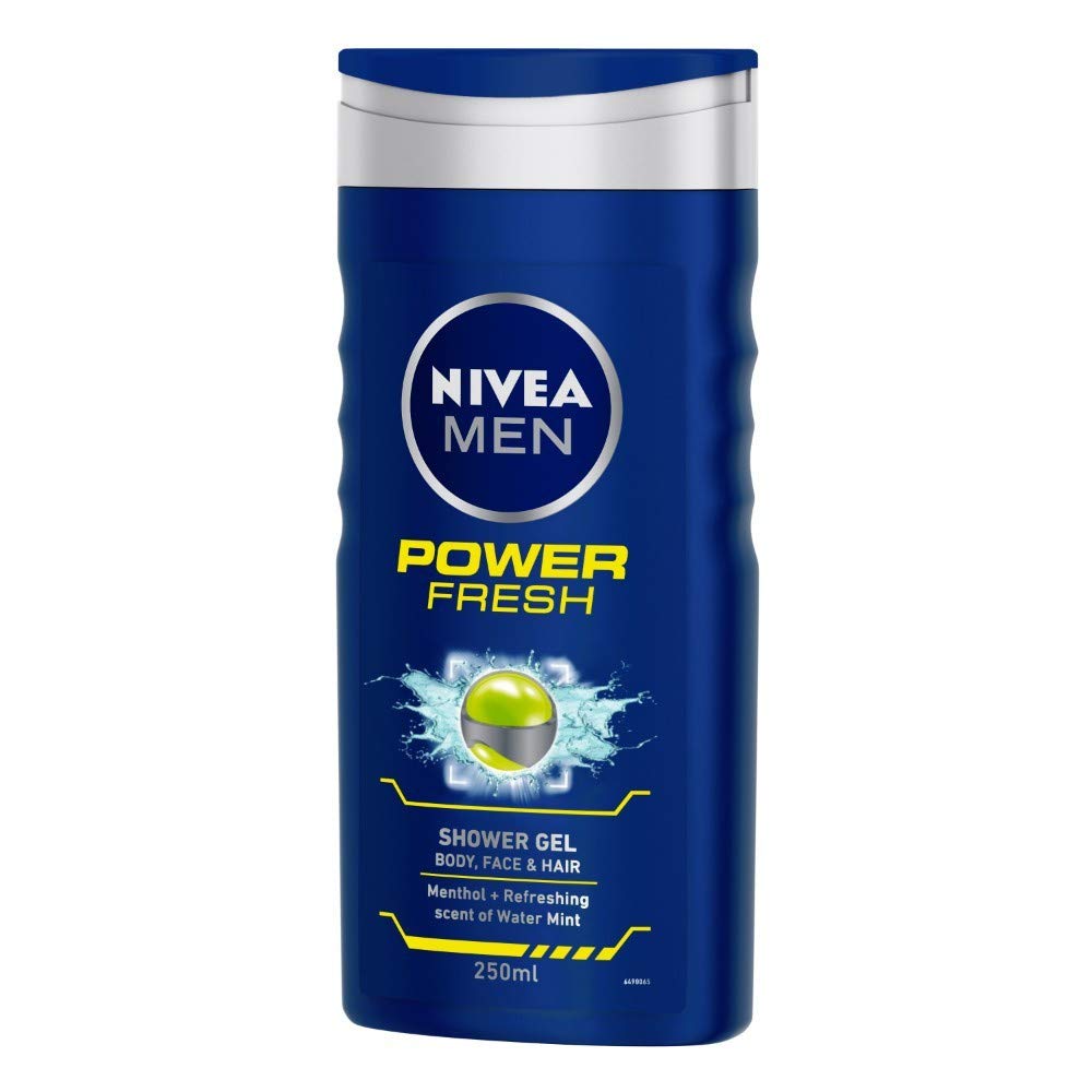 Nivea Men Power Refresh Shower Gel, 250ml With Free Loofah
