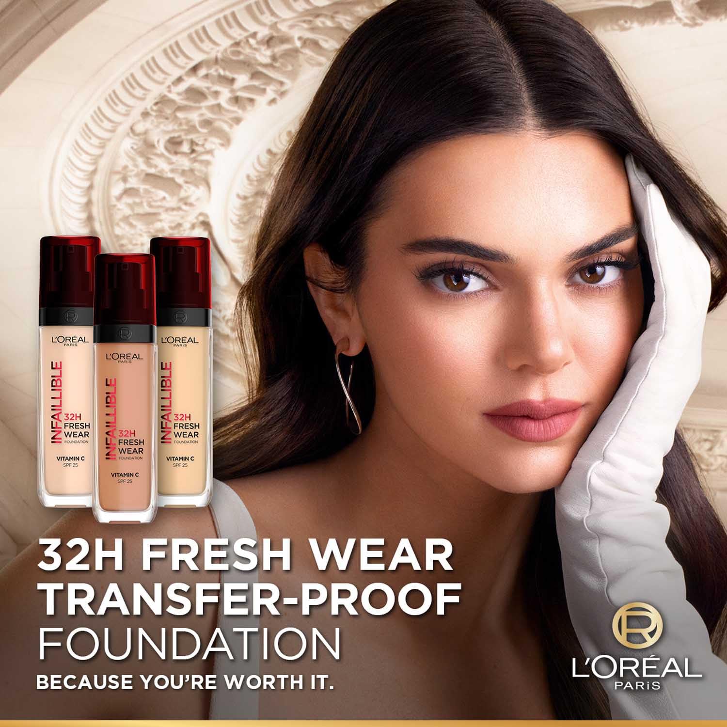 L'Oreal Paris Infallible 32h Fresh Wear Foundation - 125 Warm Undertone, 30ml