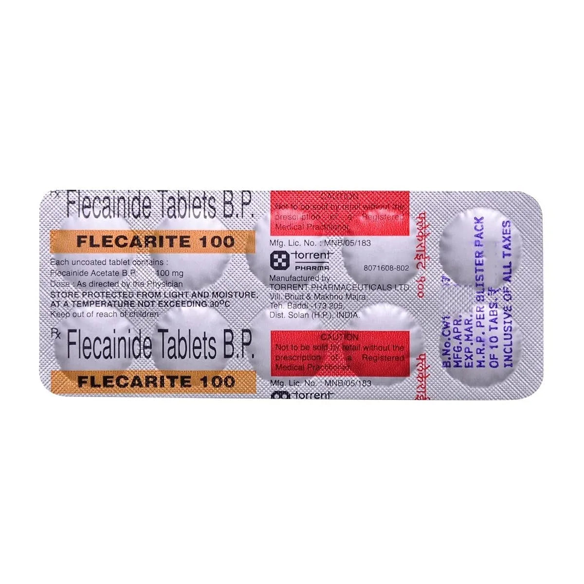 Flecarite 100 Mg Tab 10 Tab