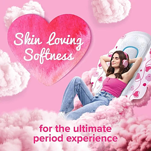 Whisper Ultra Skin Love Soft Sanitary Pads - For Women, Xl, With Disposable Wrap, 45 Pcs (Buy 2 Get 1 Free)