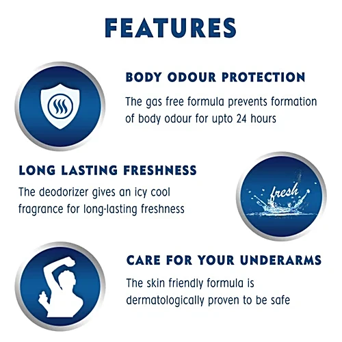 Nivea Ice Cool Gas Free Deodorant - Daylong Odour Control, 120 Ml