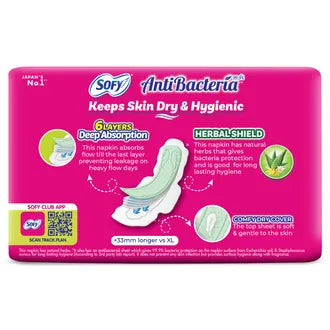Sofy Anti Bacteria Sanitary Pads Super Xl+, 6 Count