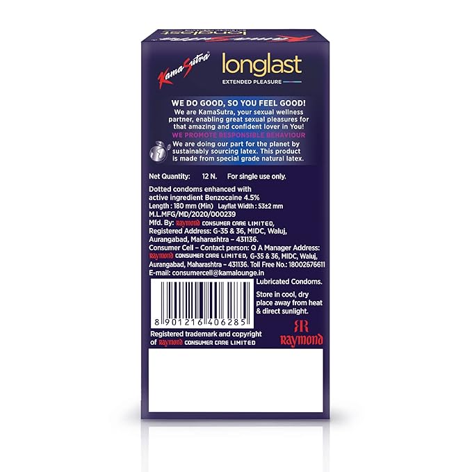 Kamasutra Longlast Condoms (Pack Of 12)