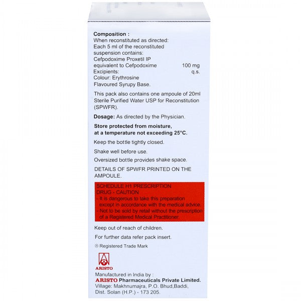 Monocef-O 100mg Dry Syp 30ml
