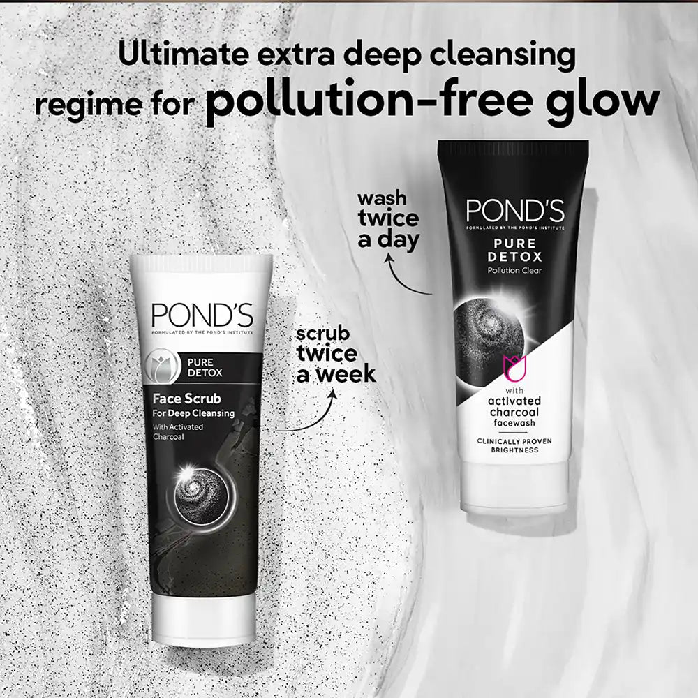 Pond'S Pure Detox Face Wash 100gm With Activated Charcoal