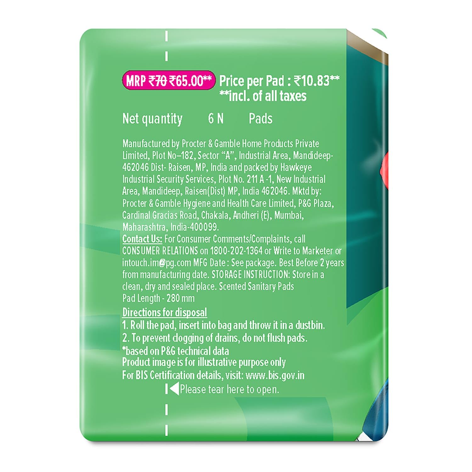 Whisper Ultra Upto No Gap No Leaks Sanitary Pads, 6 Xl Pads