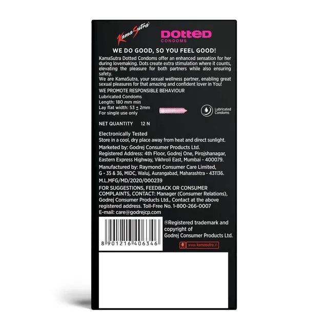 Kamasutra Dotted Condoms For Men